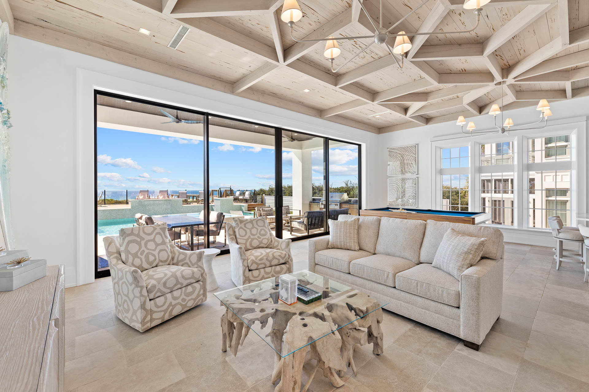 Embrace the timeless elegance of Luxury Coastal Interior Design: A Luxurious Contemporary Transitional Escape in Destin, FL